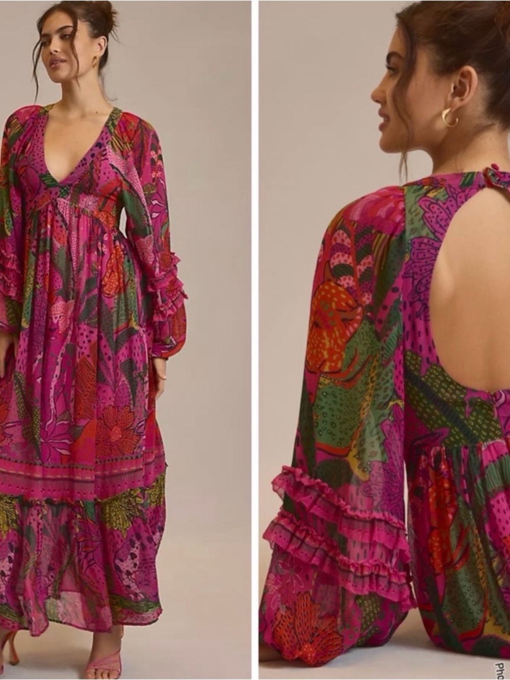 Gorgeous Farm Rio open back maxi